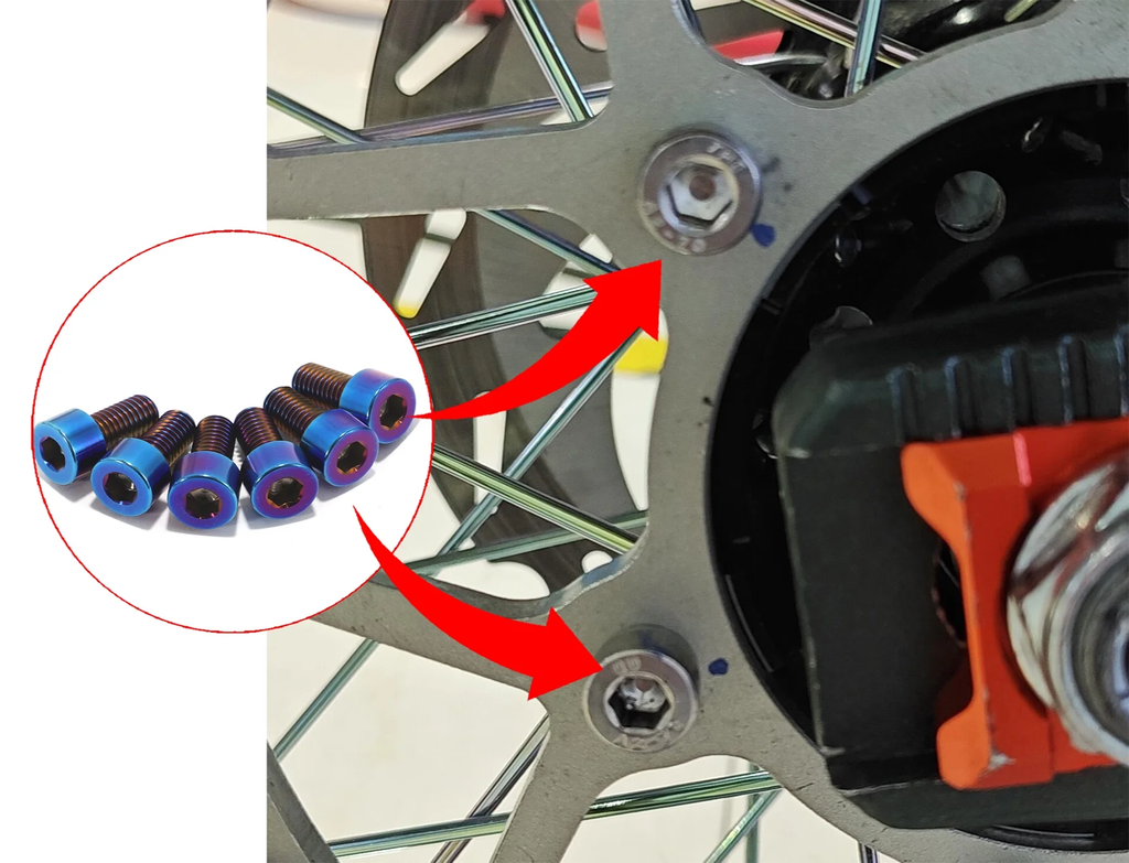 StarCustomz® Rotor Titanium Bolts for Surron Ultra Bee